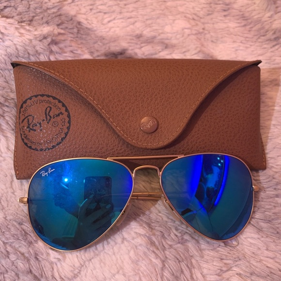 Ray-Ban Blue Flash Aviators, Gold frame - Picture 2 of 9